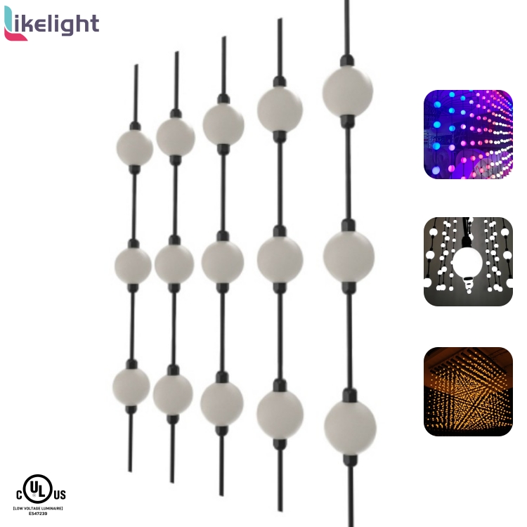 360 Degree 50mm DC24V UCS1903 Addressable LED Ball String
